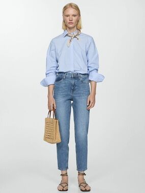 BLOW OUT SALE! Mango High-Rise Light Blue Tapered Jeans